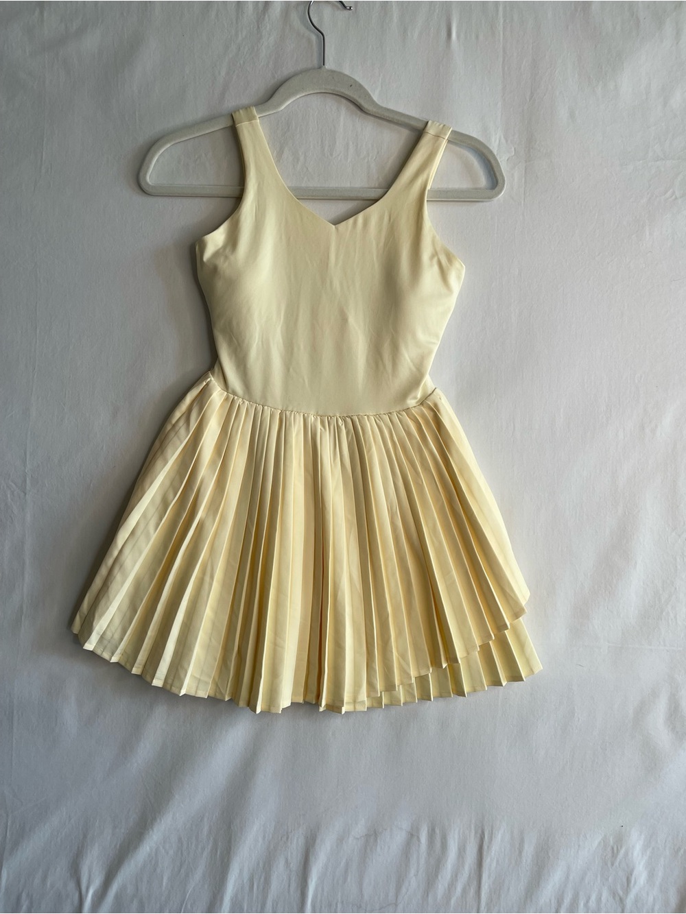 Target Pale Yellow Pleated Active Dress